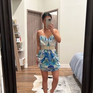 Mara Hoffman sweetheart neck strapless mini dress 6